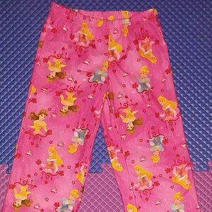 Disney Pink fleece princess pajama pants, elastic waist